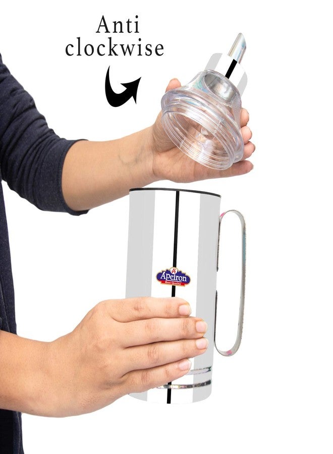 Apeiron Stainless Steel Nozzle Oil Dispenser | Cooking Oil Dispenser | 750ml | Silver Black | Oil Pourer | Pack of 1 - Image 5